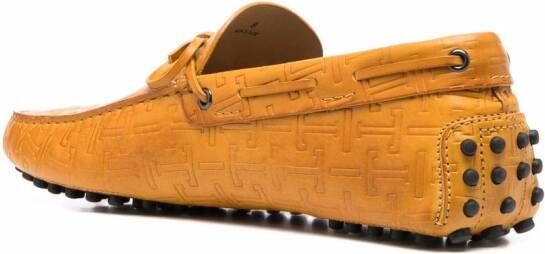 Tod's Gommino embossed loafers Yellow