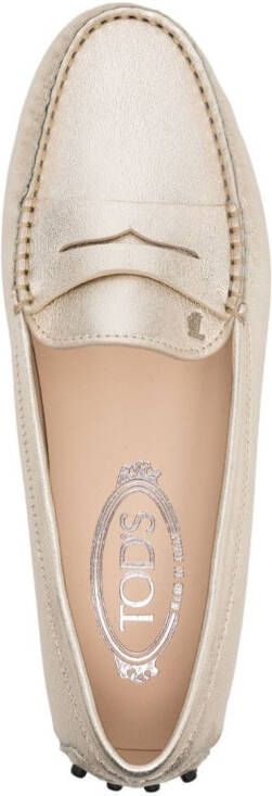 Tod's Gommino leather loafers Gold