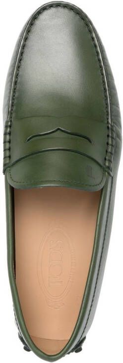 Tod's Gommino leather loafers Green