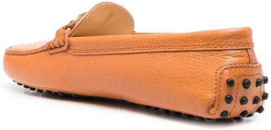 Tod's Gommino leather loafers Orange