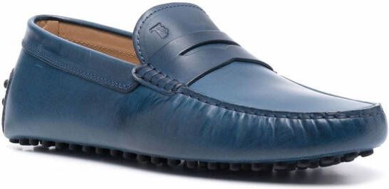 Tod's Gommino leather moccasin loafers Blue