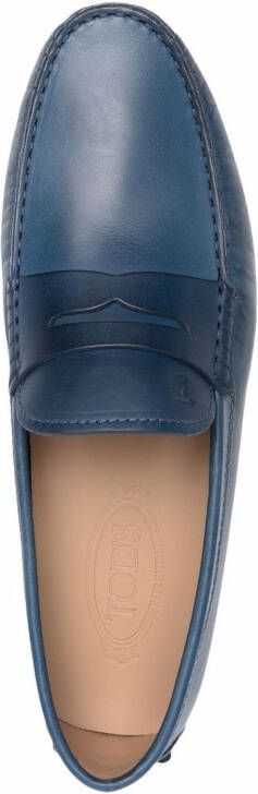 Tod's Gommino leather moccasin loafers Blue