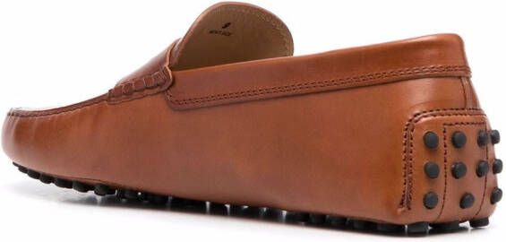 Tod's Gommino logo loafers Brown