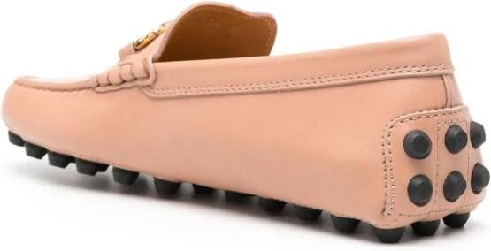 Tod's Gommino logo-plaque leather loafers Neutrals