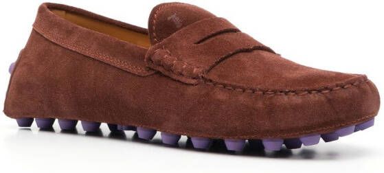 Tod's Gommino shearling-lined loafers Brown