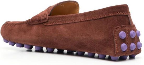 Tod's Gommino shearling-lined loafers Brown