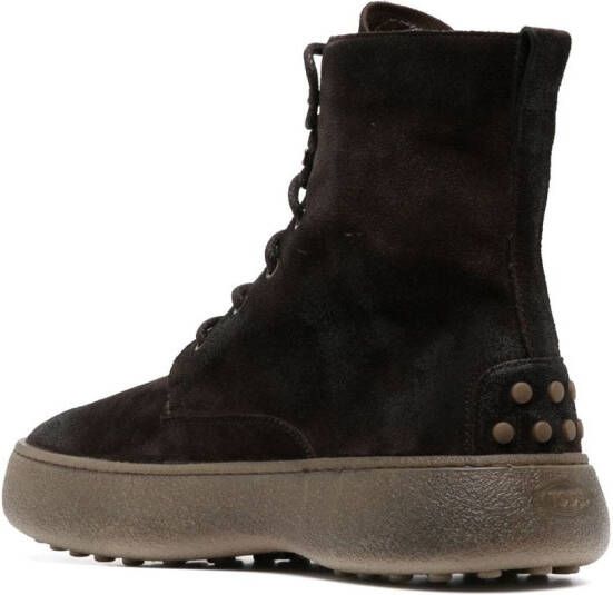 Tod's Gommino suede boots Brown