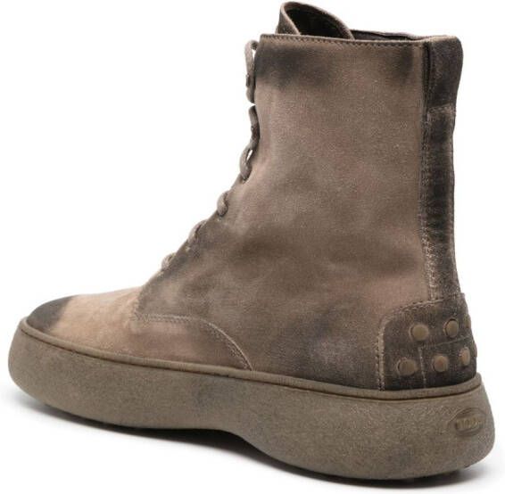 Tod's Gommino suede boots Neutrals