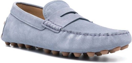 Tod's Gommino suede driving loafers Blue