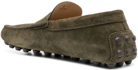 Tod's Gommino suede driving loafers Green