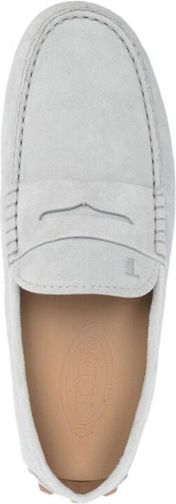Tod's Gommino suede driving loafers Grey