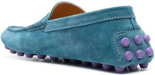 Tod's Gommino suede driving shoes Blue