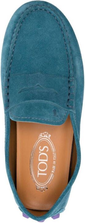 Tod's Gommino suede driving shoes Blue