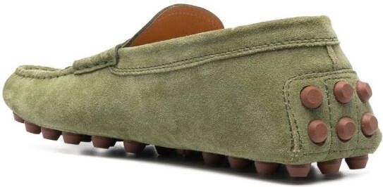 Tod's Gommino suede driving shoes Green