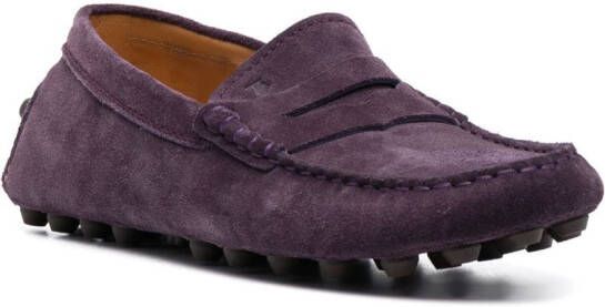 Tod's Gommino suede driving shoes Purple