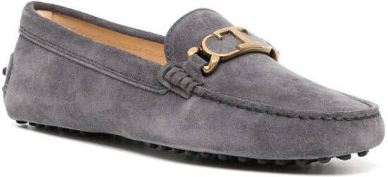 Tod's Gommino suede loafers Grey