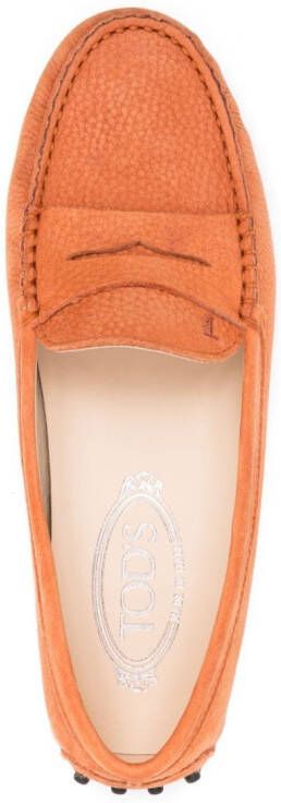 Tod's Gommino suede loafers Orange