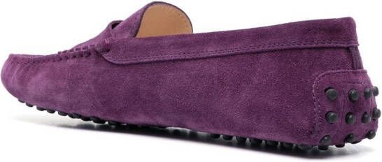 Tod's Gommino suede loafers Purple
