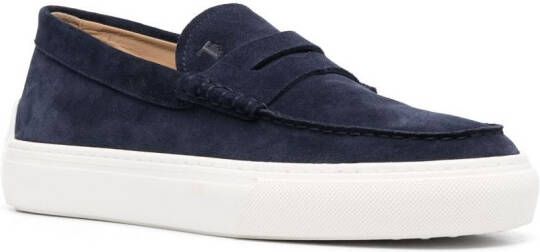 Tod's Gommino suede penny loafers Blue