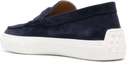 Tod's Gommino suede penny loafers Blue