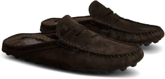 Tod's Gommino suede slippers Brown