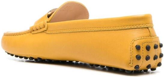 Tod's Gommino T-logo plaque loafers Yellow