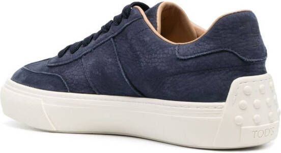 Tod's grained leather low-top sneakers Blue