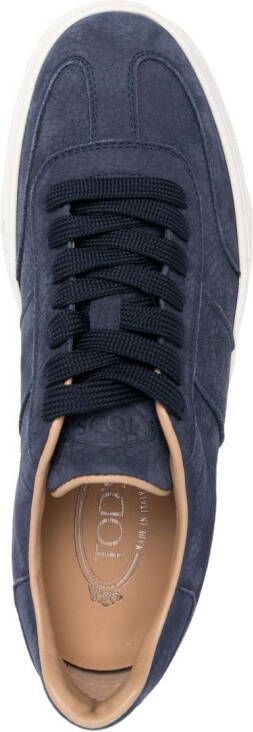 Tod's grained leather low-top sneakers Blue