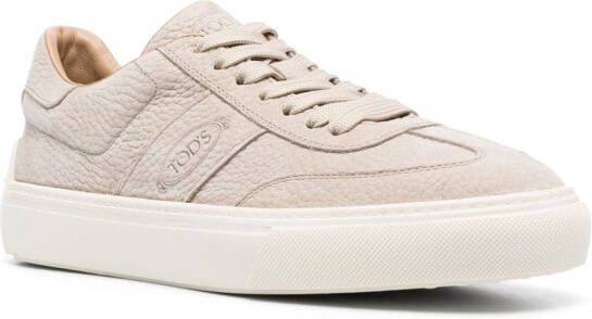 Tod's grained leather low-top sneakers Grey