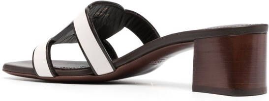 Tod's interwoven-strap 50mm leather mules White