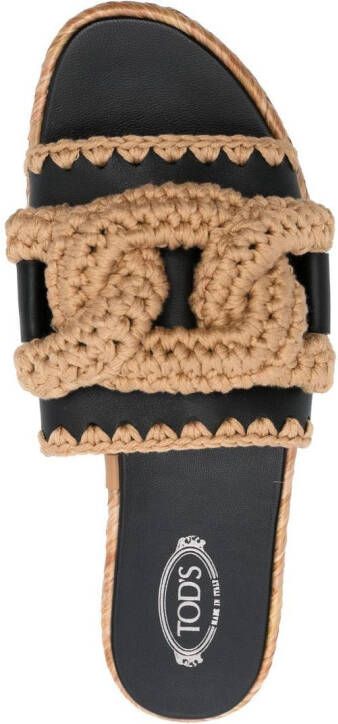 Tod's Kate crochet sandals Black