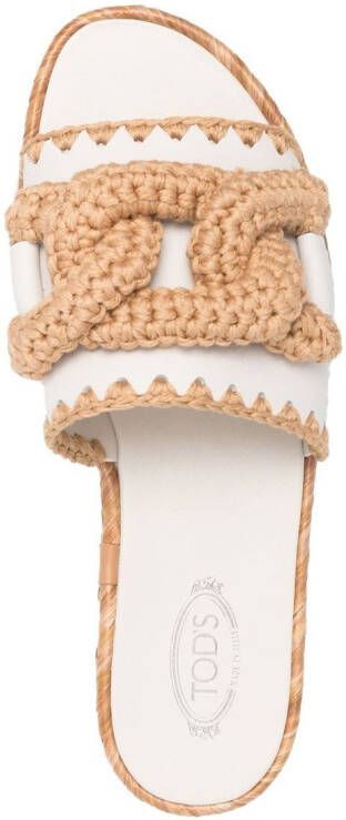 Tod's Kate crochet sandals White