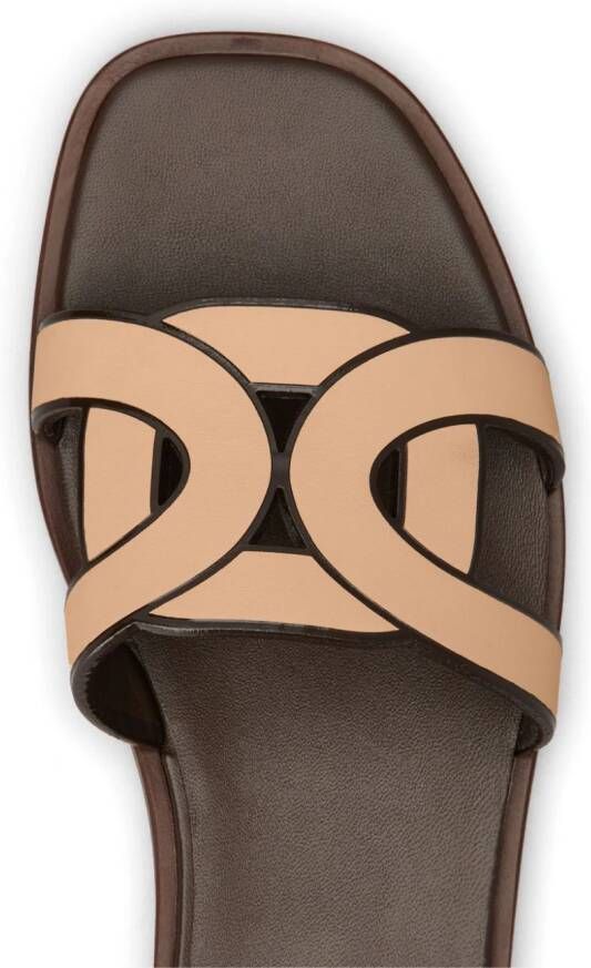 Tod's Kate cut-out suede sandals Brown