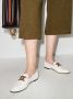 Tod's Kate gold-chain leather loafers White - Thumbnail 3