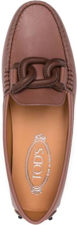 Tod's Kate Gommino Bubble leather loafers Brown