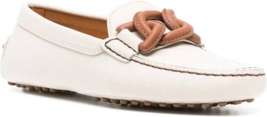 Tod's Kate Gommino driving loafers Neutrals