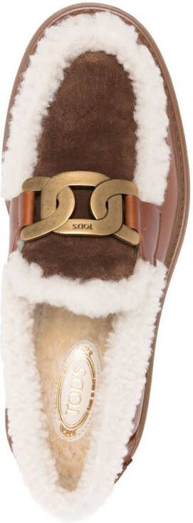 Tod's Kate horsebit-detail loafers Brown