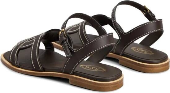 Tod's Kate leather sandals Black