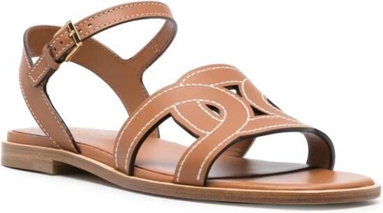 Tod's Kate leather sandals Brown