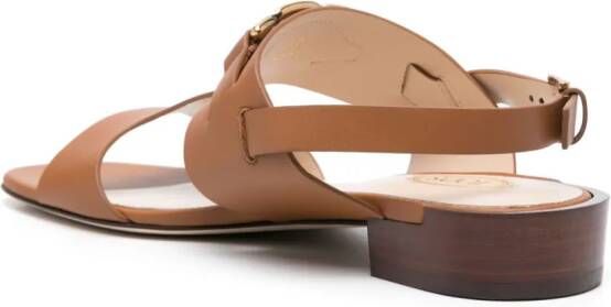 Tod's Kate leather sandals Brown