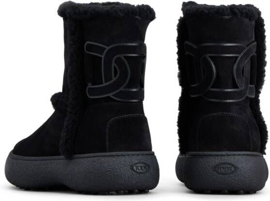 Tod's Kate shearling boots Black