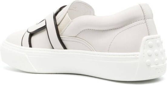 Tod's Kate slip-on leather sneakers Grey