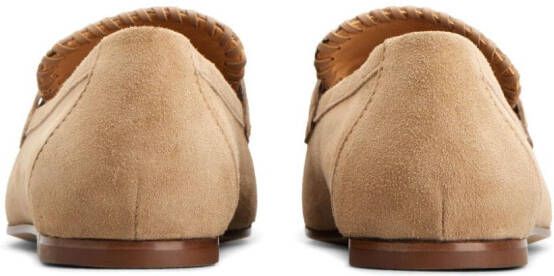 Tod's Kate suede loafers Neutrals