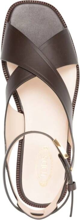 Tod's Kenia leather sandals Brown