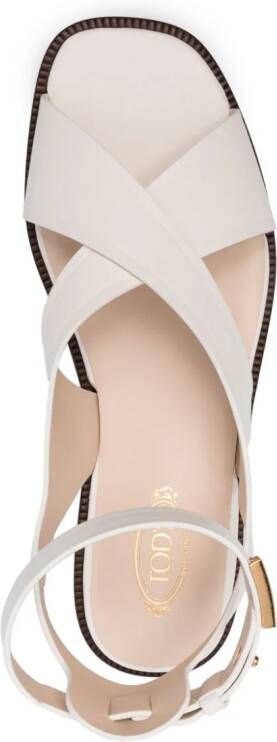 Tod's Kenia leather sandals White