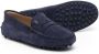 Tod's Kids embroidered-logo loafers Blue - Thumbnail 2