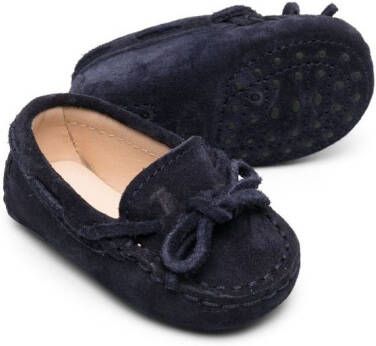 Tod's Kids Gommino suede moccasin loafers Blue