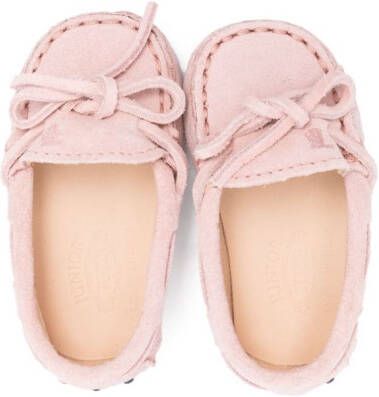 Tod's Kids Gommino suede moccasin loafers Pink
