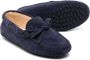 Tod's Kids tie-straps suede loafers Blue - Thumbnail 2