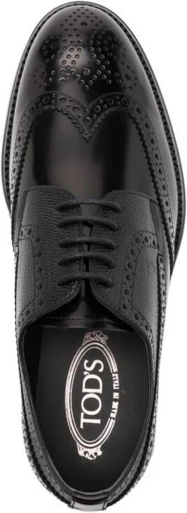 Tod's lace-up leather brogues Black